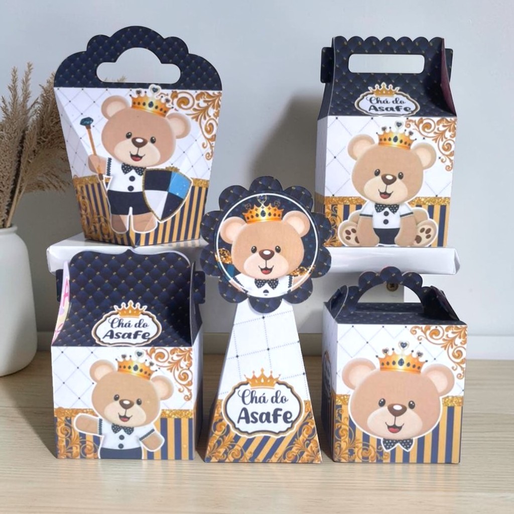 Personalizados Ursinho Príncipe   - kit festa - lembrancinha - aniversario - caixinhas personalizadas