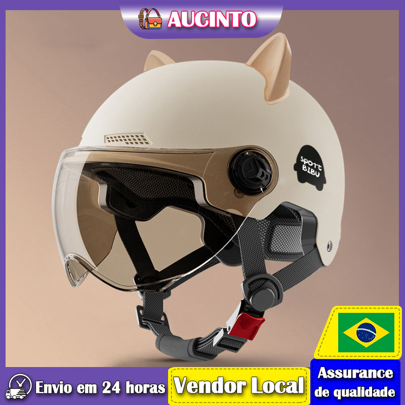 Capacete de veículo elétrico feminino masculino verão protetor solar capacete de veículo elétrico meio capacete