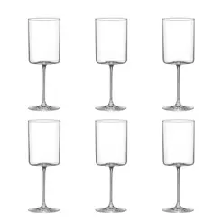 Jogo de 6 Taças de Cristal Para Vinho 340ML Minimal Classic