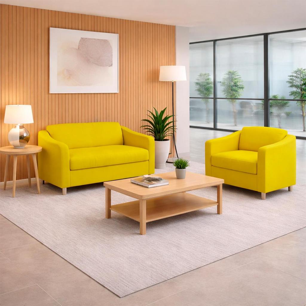 Kit 01 Poltrona Decorativa Tilla + Namoradeira Sala Espera