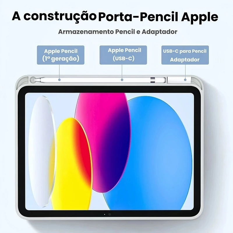 Capa Trifold para iPad A16 11" e 10 10,9" Smart Folio com Suporte Caneta — foto 4