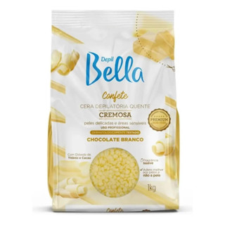 Cera Depilação Corpo Chocolate Branco Pérola Depil Bella 1kg em Oferta na Shopee