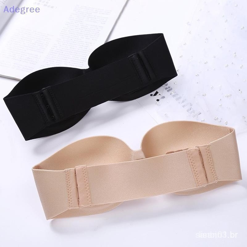 Adegree Invisível Push Up Sutiãs Feminino Sexy Sem Alças Sutiã Roupa Interior Costura Sólido Bralette Lingerie Feminina