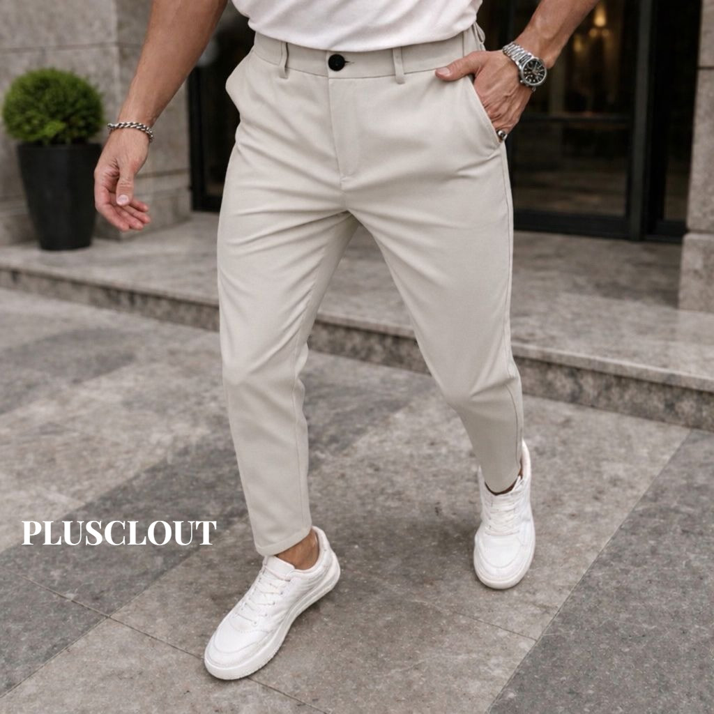 Calça masculina elegante alfaiataria Moderna premium em Oferta na Shopee