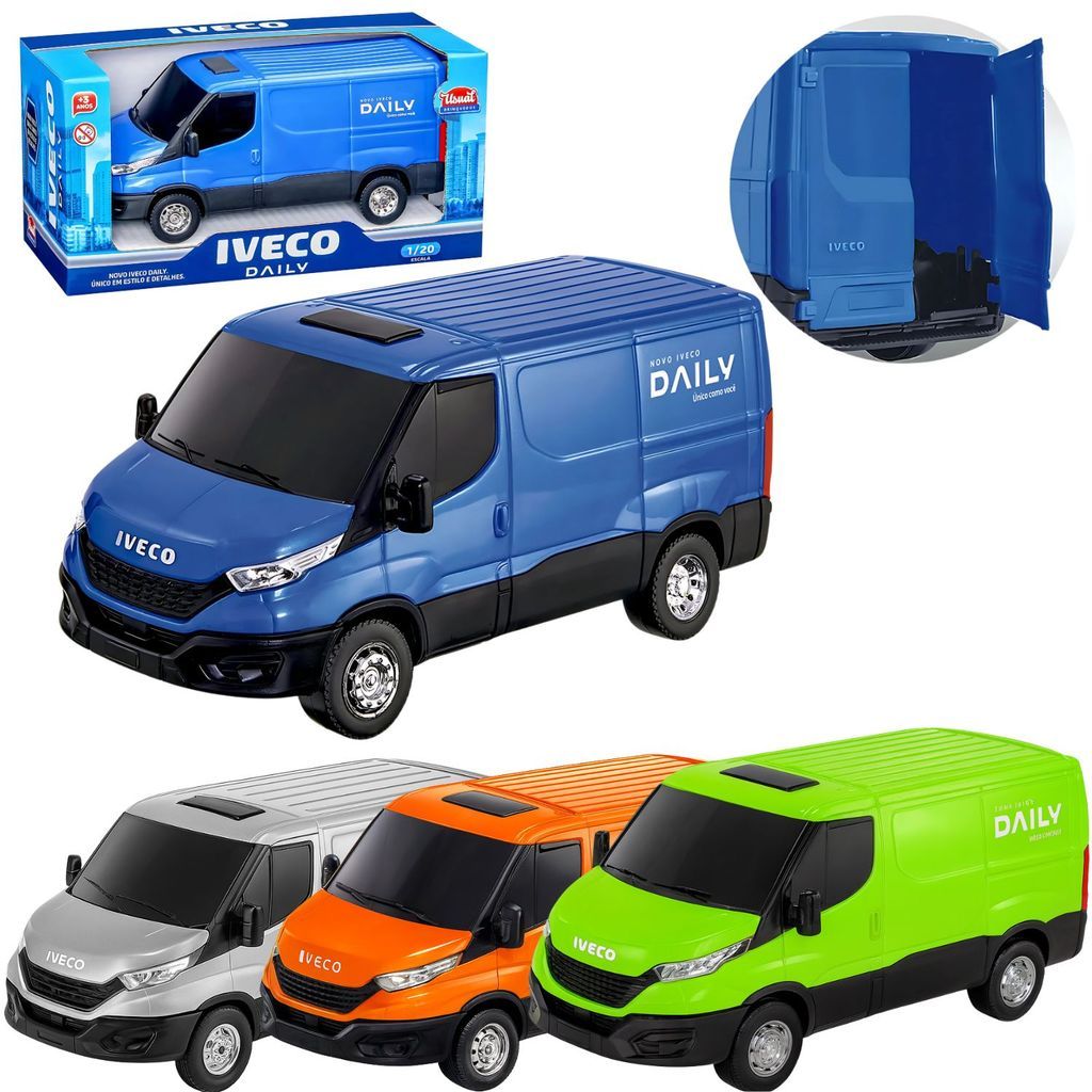 Brinquedo Carrinho Furgão Iveco Daily Van Miniatura / Usual Brinquedos