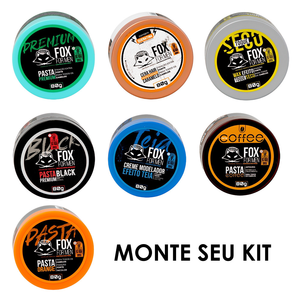 PASTA MODELADORA FOX FOR MEN 80GR - MONTE SEU KIT FOX
