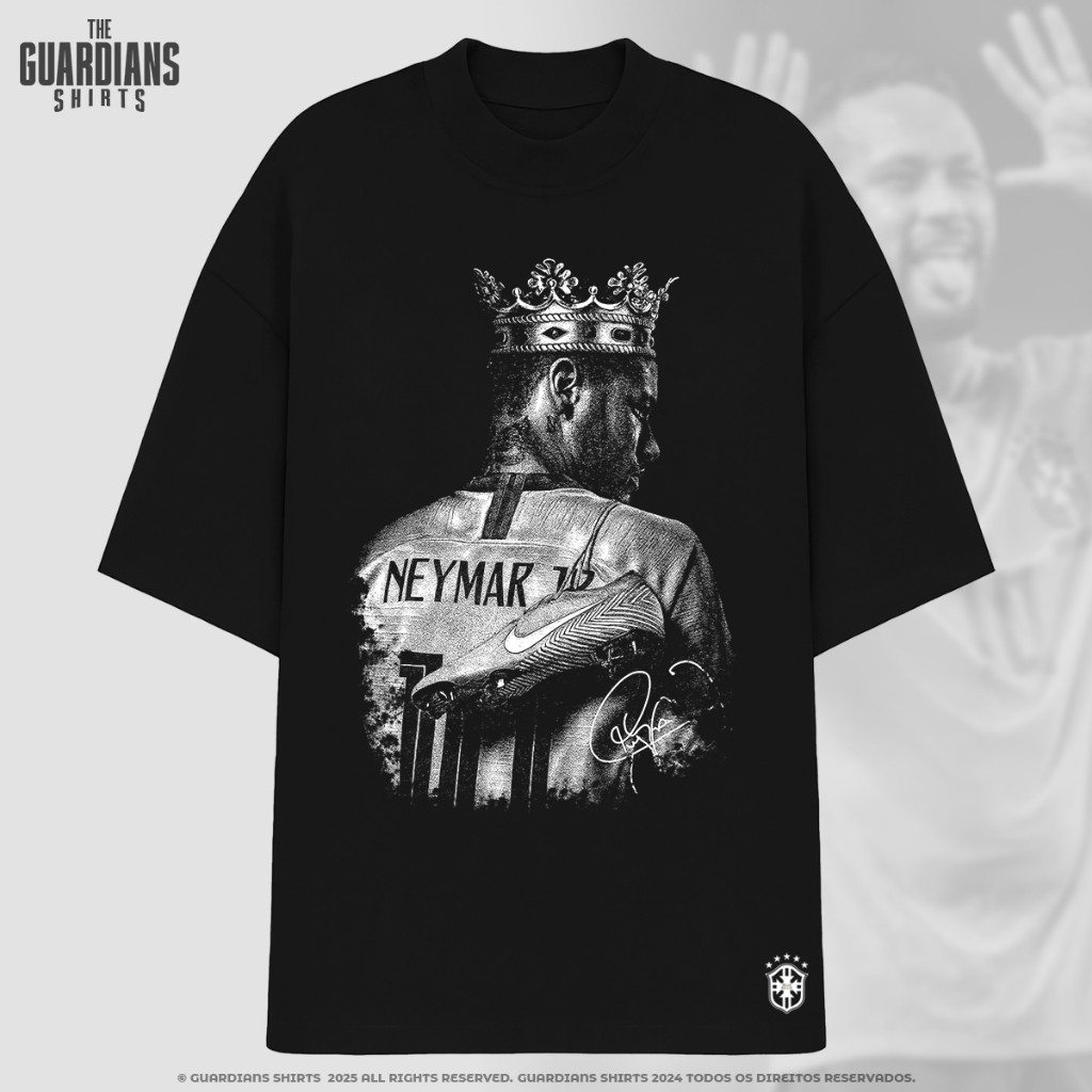 Camiseta The Prince Neymar Rumo ao Hexa Camiseta Seleção Brasil Streetwear 100% Algodão
