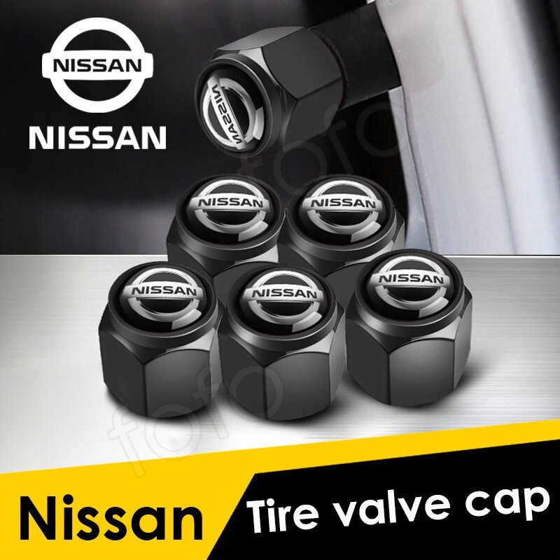Tampas de Válvula de Pneu de Carro Nissan em Aço Inoxidável, Tampas de Ar para Rodas, Modelo Universal para Nissan Seren