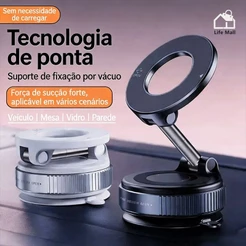 Suporte Magnético Para Telefone Carro MagSafe-360 ° Giratório De Sucção A Vácuo Dobrável E Ajustável