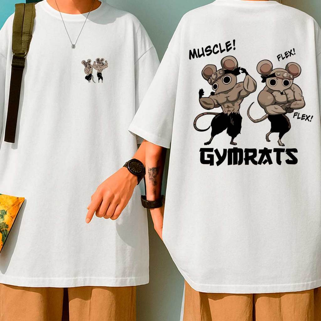 Camiseta sized Anime Estampada Lançamento filme Demon Slayer GYMRAT Unissex Algodão Academia BearShop 100% algodão