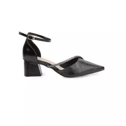 Scarpin Semi Aberto Bebecê com Tira de Strass