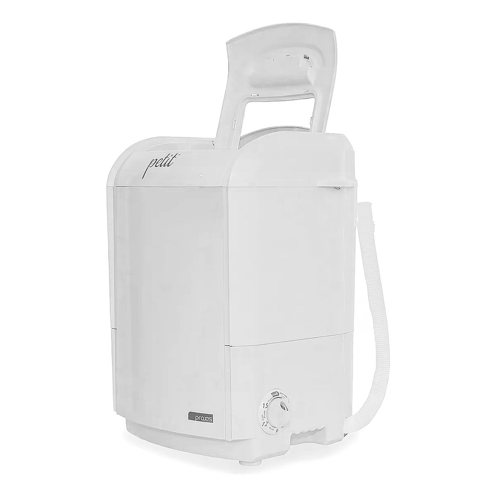 Mini Maquina de Lavar Roupas Praxis Petit 1,2 Kg Semi-Automática Branca Lavadora Elétrica127V 220V