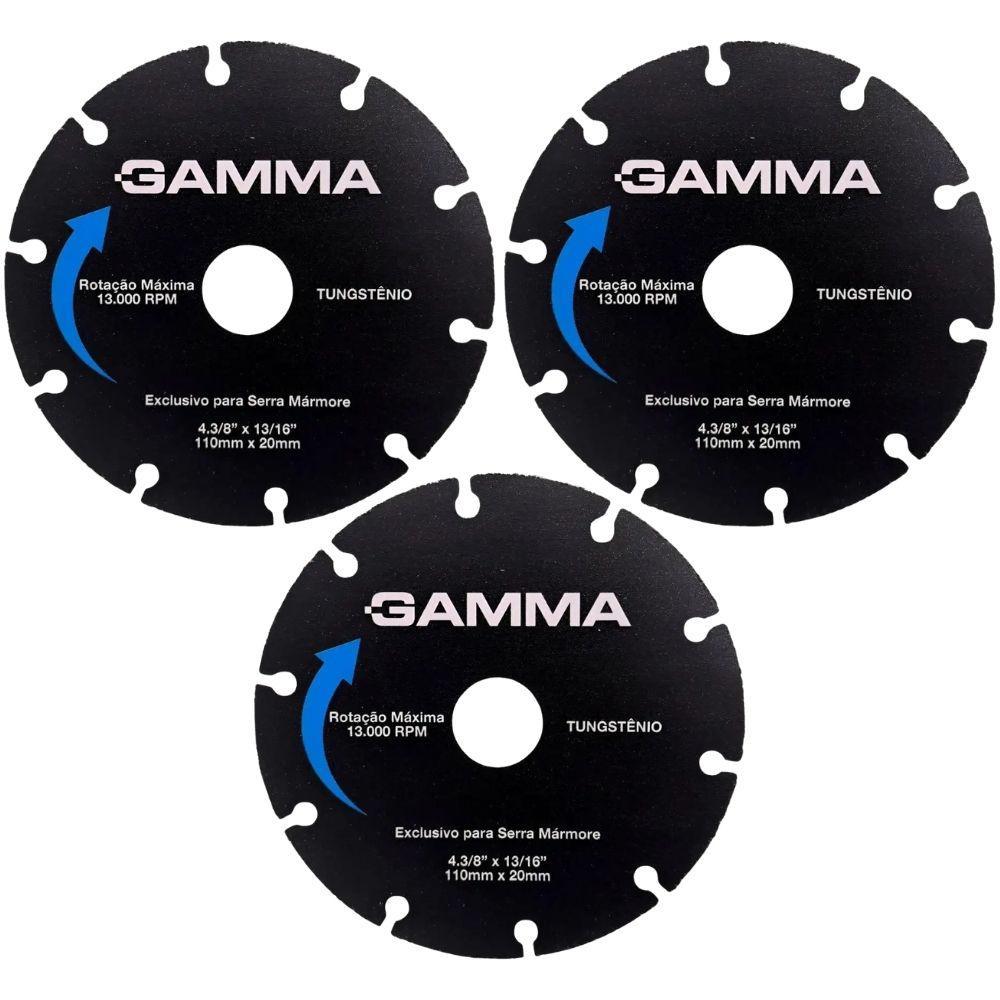 Disco de Corte 110mm em Tungstênio para Madeira com 3 unidades GAMMA