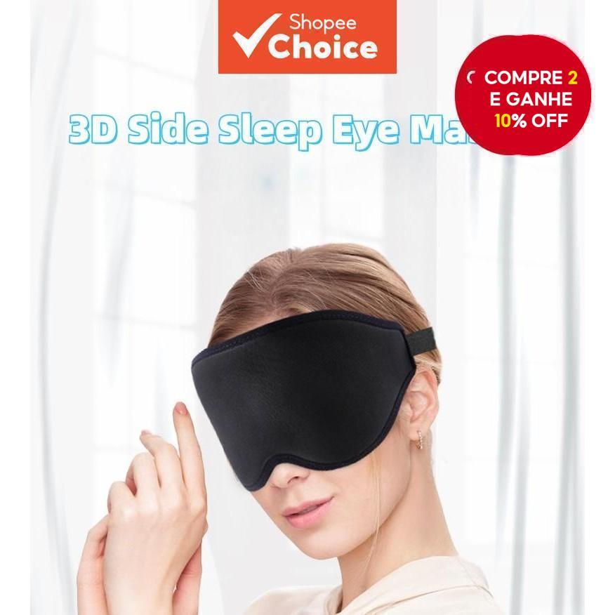 Máscara De Olho Preta Para Dormir : Design De Contorno 3D , Bloqueio De Luz , Macia E Confortável Cochilos , Viagens , C