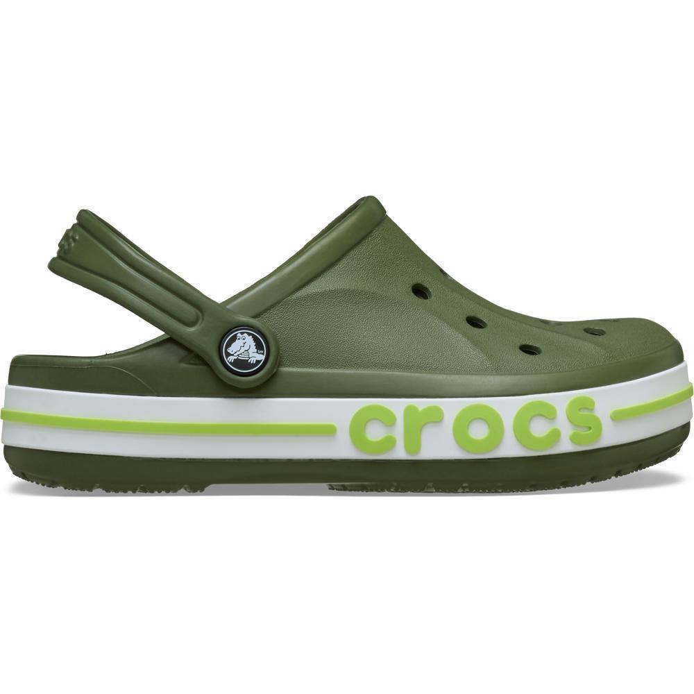 Sandália Crocs Bayaband Clog K ARMY GREEN/LIME PUNCH