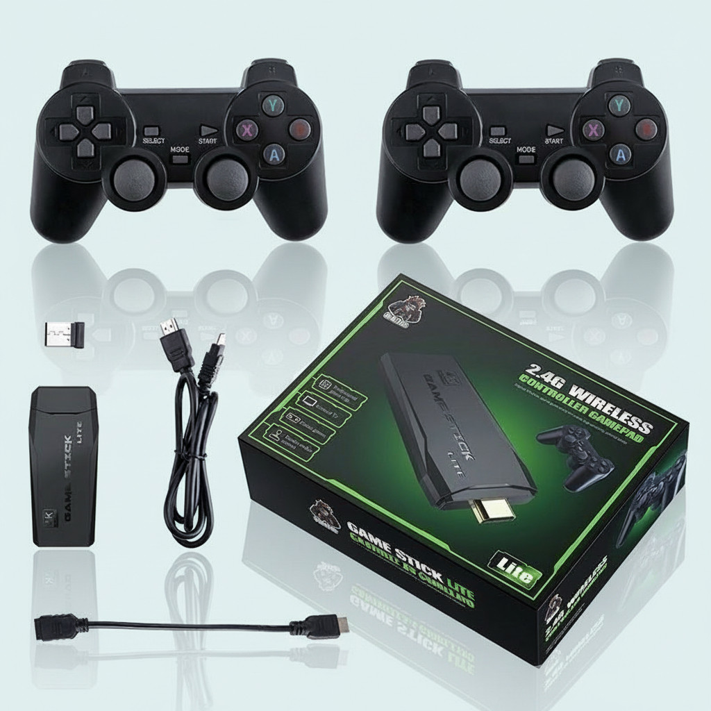 Videogame game Stick 10mil 2 Controles Sem Fio Console  Portátil Jogos Retro Antigo