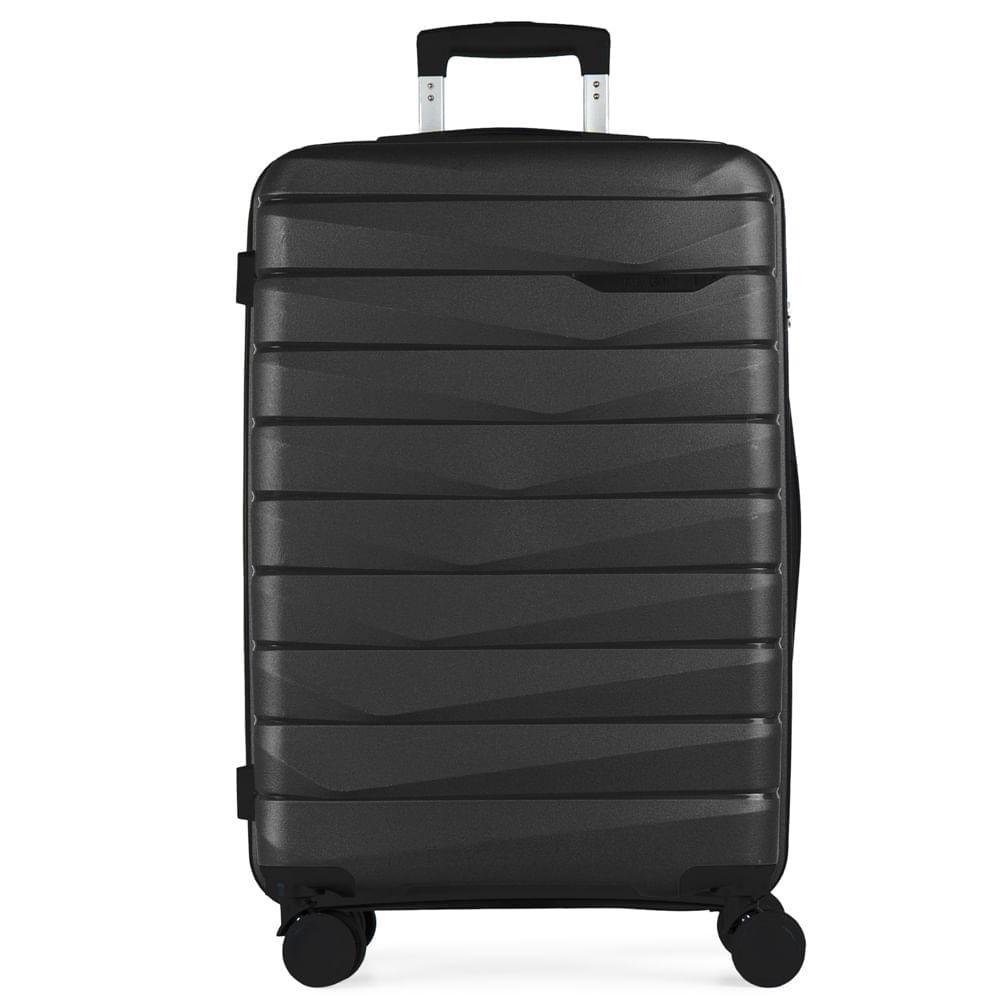Mala de Viagem 32 kg Polipropileno 4 Rodas Route Preta em Oferta na Shopee