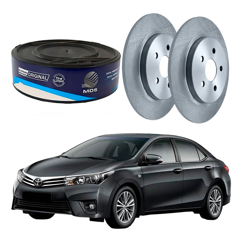 Par Disco Freio Traseiro Solido Corolla 1.8 2.0 2015 A 2016