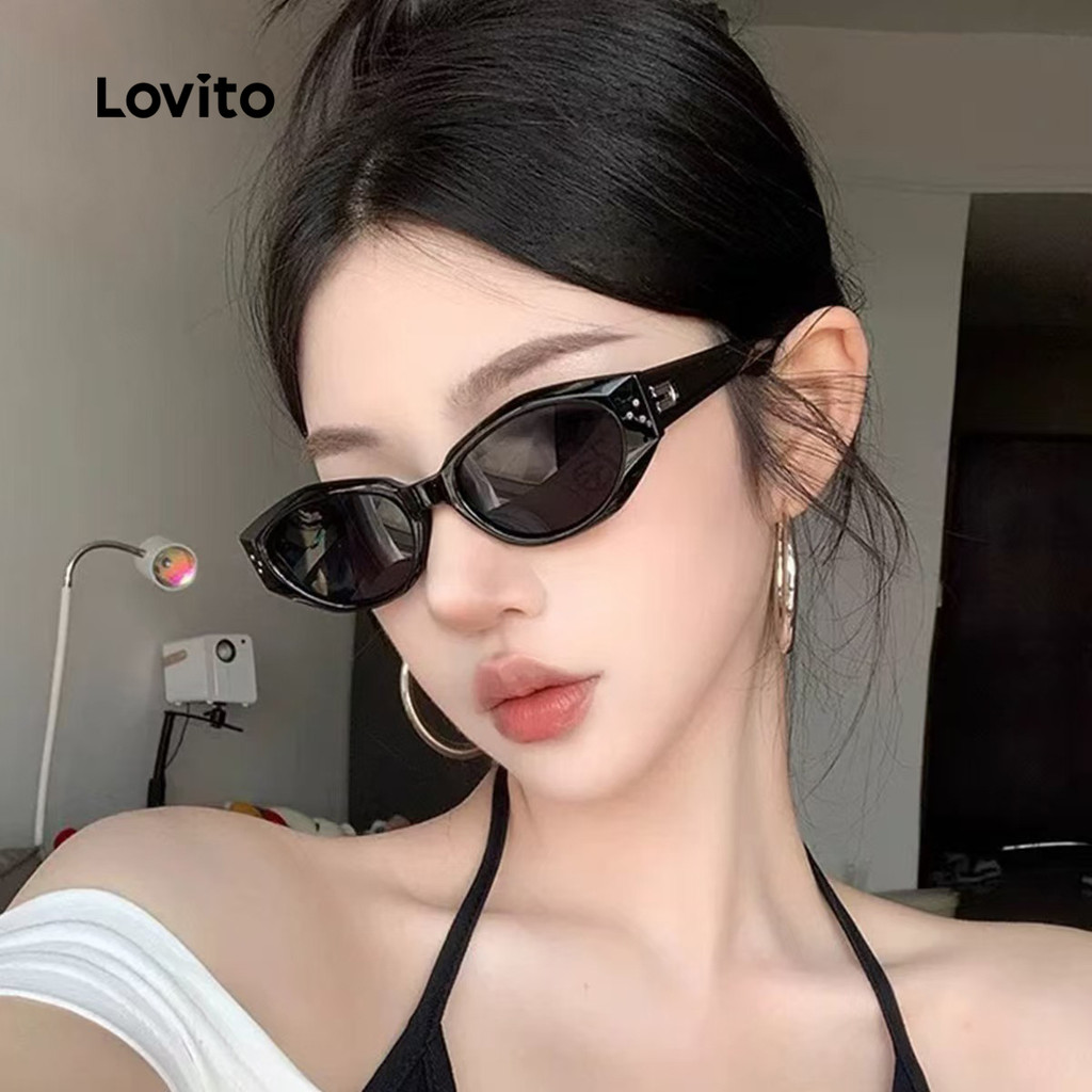 Lovito Casual Óculos de Sol com Textura LFA111164