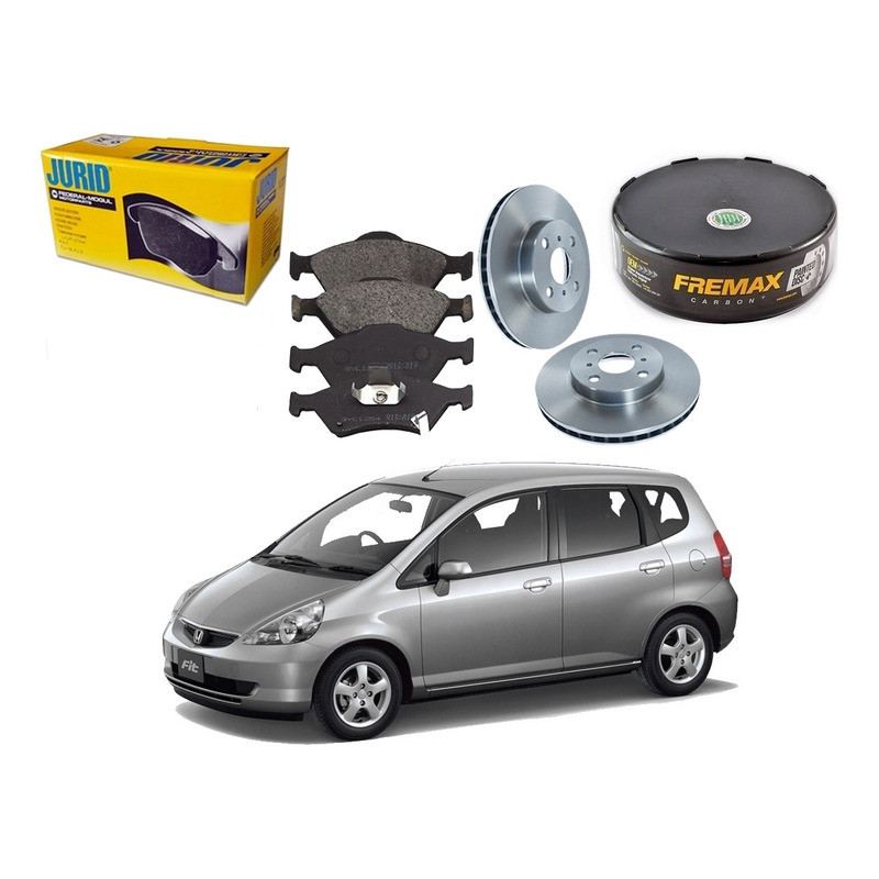 Kit Disco Pastilha Freio Dianteiro´ Fit 1.4 2003 A 2008