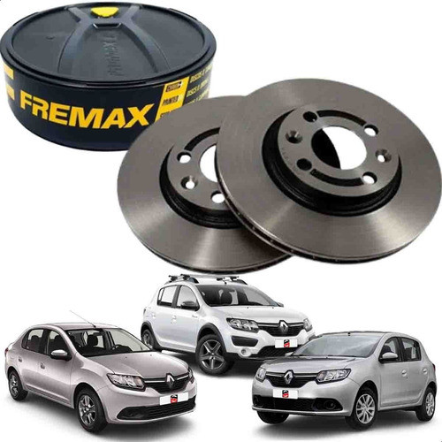 Par Discos Ventilados De Freio Dianteiro Renault Logan Sandero