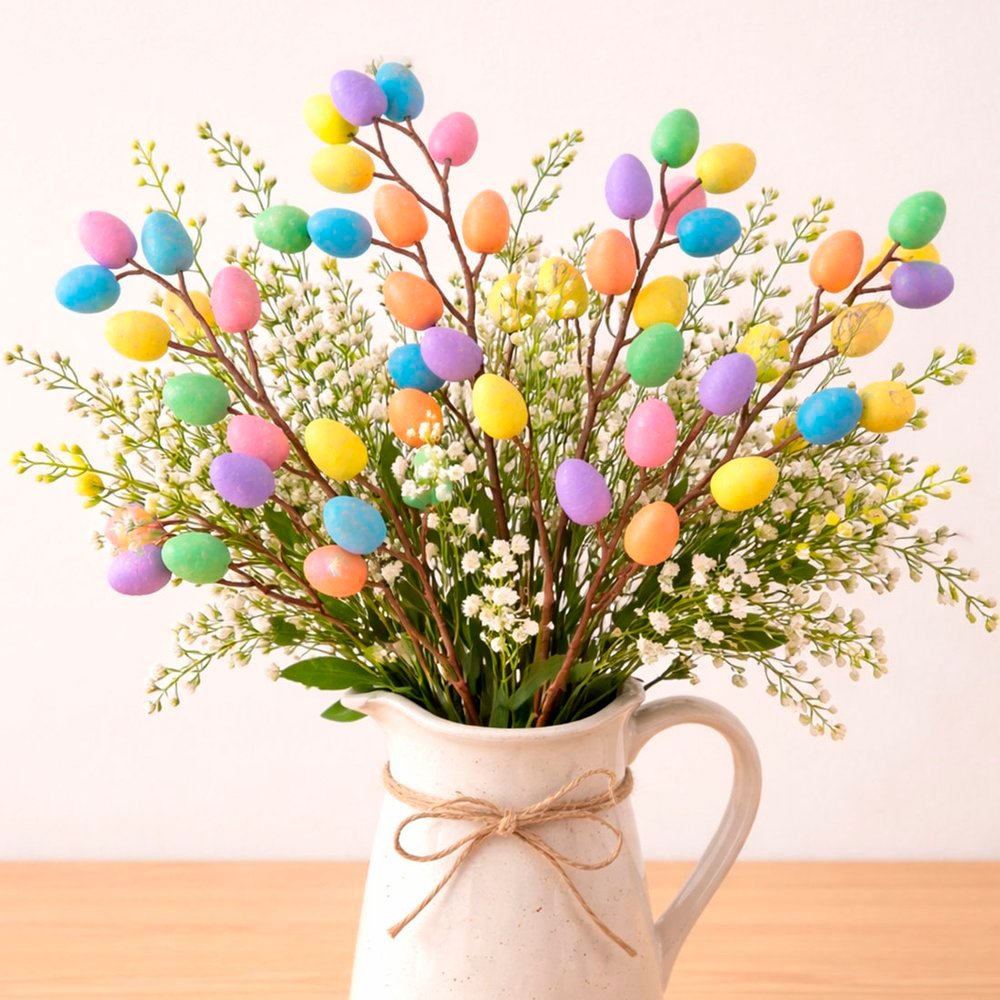 Ramo Galho Com Ovos Enfeite Decorativo Páscoa 40cm Kit 4pçs em Oferta na Shopee