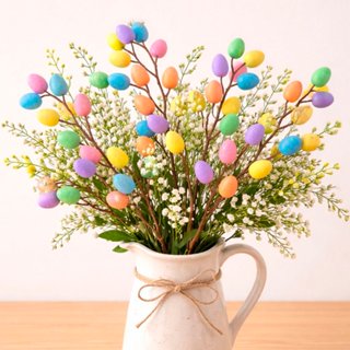 Ramo Galho Com Ovos Enfeite Decorativo Páscoa 40cm Kit 4pçs em Oferta na Shopee