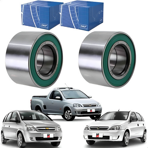 Par Rolamento Roda Dianteira Corsa Montana Meriva Skf...