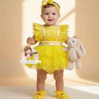 Salopete solzinho raio de luz  5 meses a 24 meses em Oferta na Shopee