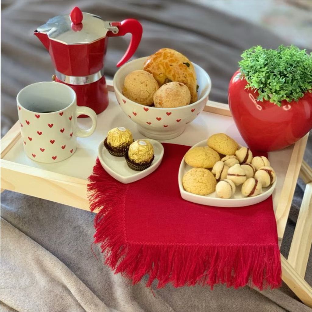 Mesa com Pé de Apoio de Bambu e MDF Multiuso Mesa para Café da Manhã e Outras Utilidades 40x30x19CM - 1242