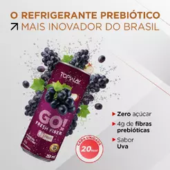 Bebida Gaseificada Prebiótica Go Fresh Sabor Uva 269ml