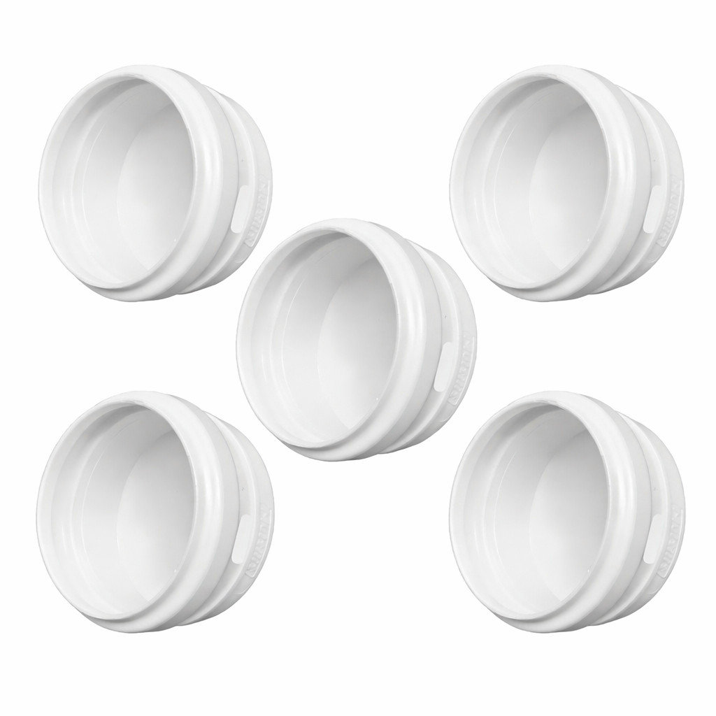 5 x Cap Tampão 40mm Esgoto Soldável Branco