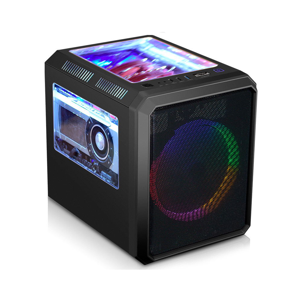 Gabinete Gamer MicroCraft CG-03RC Preto C/1 Fan 5cores 200mm