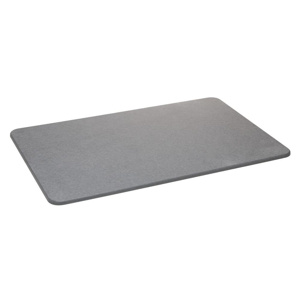 Tapete para Banheiro 60 x 39cm Cinza Escuro Pedra Diatomita