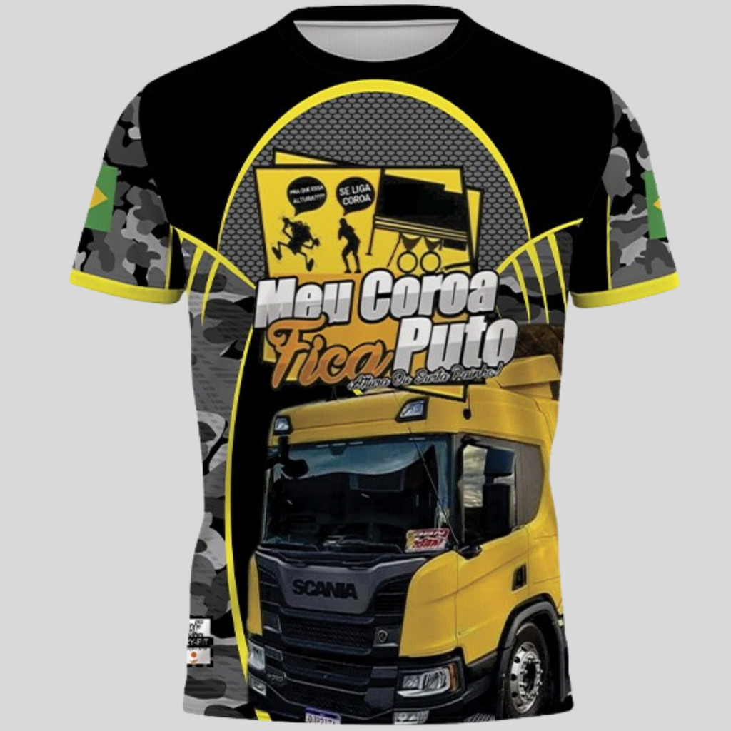 Camiseta Caminhoneiro Rota 262 Estradeiro Camisa Caminhão Scania