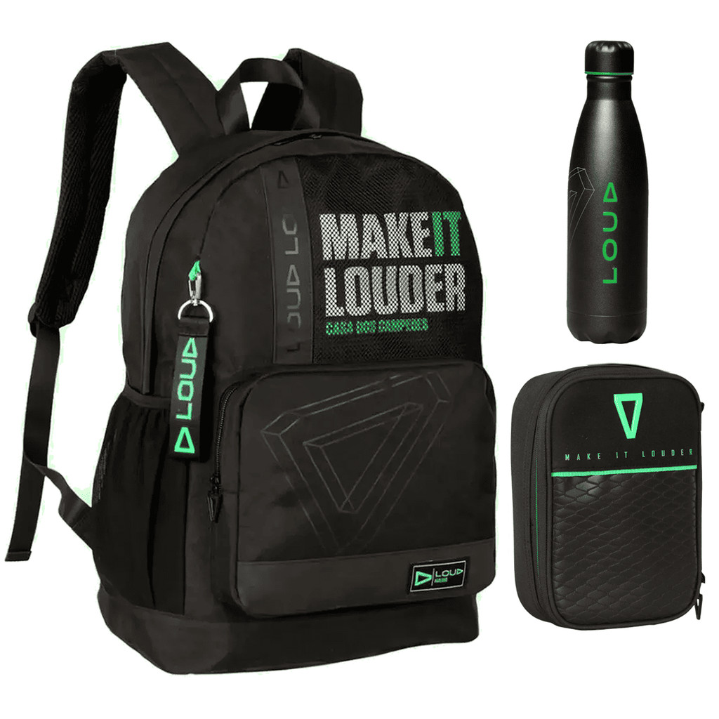 Kit Mochila Gamer Com Estojo E Garrafa Térmica Loud Oficial Make It Louder Licenciada Gamer Nova Coleção em Oferta na Shopee