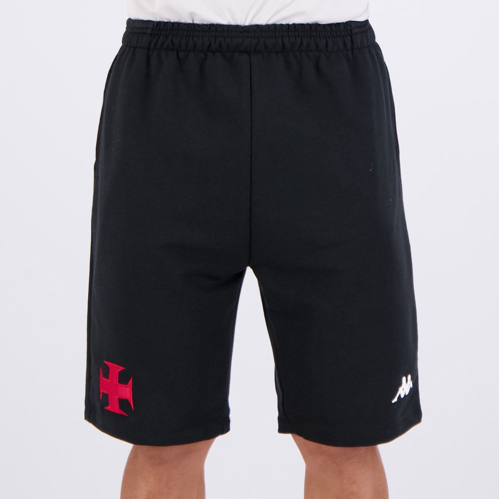 Bermuda Kappa Vasco Viagem 2025 Preta em Oferta na Shopee