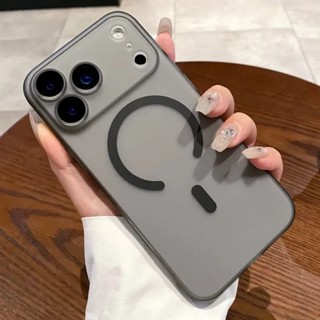 Luxo Ultra Fino Fosco Claro Para Magsafe Caso iPhone 17 Ar 16 15 Pro Max Plus Magnético Capa De Carga Sem Fio em Oferta na Shopee