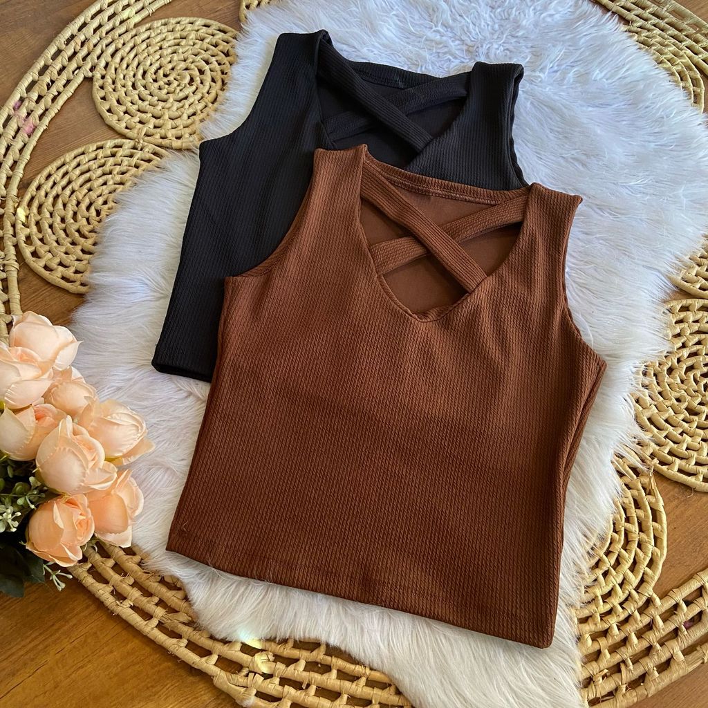 Blusa feminino plus size GG anarruga 44 a 50 decote X em Oferta na Shopee