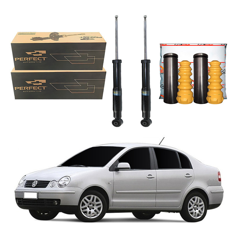 Kit Amortecedor Traseiro Polo Sedan 1.6 2.0 2002 A 2006
