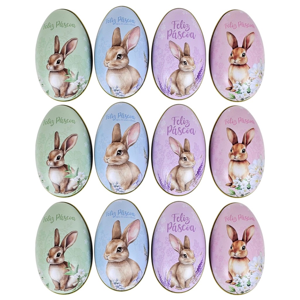 Kit 12 Ovinhos Páscoa Metal Ovos Lembrancinhas Colecionáveis em Oferta na Shopee