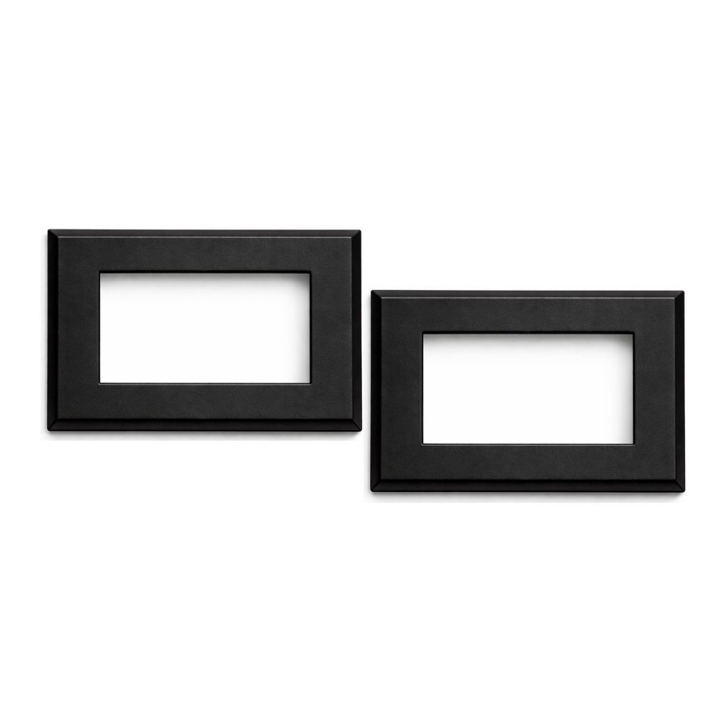 Canopla Nylon Acabamento Tubo Corrimão Guarda Corpo Retangular 76x38mm 3x1 1/2 Pol Preta KIT 2/UN