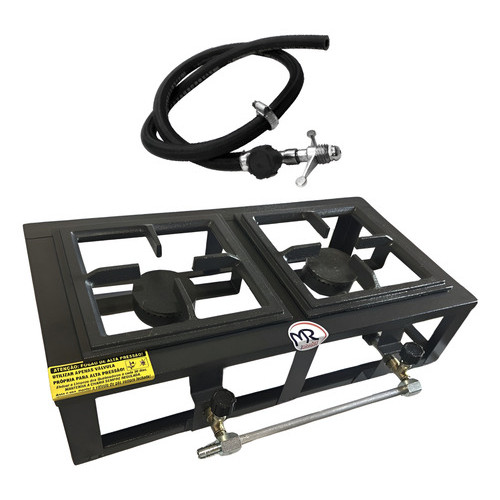 Fogão Industrial 2 Bocas C/ Mangueira Registro Alta Pressão A Gás em Oferta na Shopee