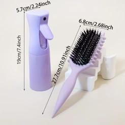 kit Escova Onda Cerdas DE Javai Puxa E Separa Cachos + Frasco Spray Névoa Pulverizador