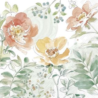 Guardanapo Decoupage 33x33 cm Flores Soft 2 Uni IHR em Oferta na Shopee