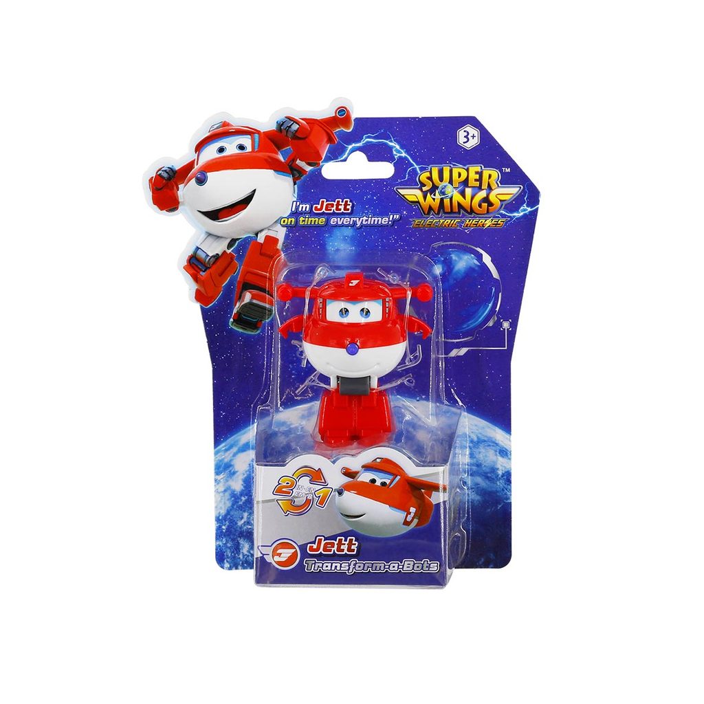 Boneco 5cm Avião Jett Transform-a-Bots - Super Wings em Oferta na Shopee