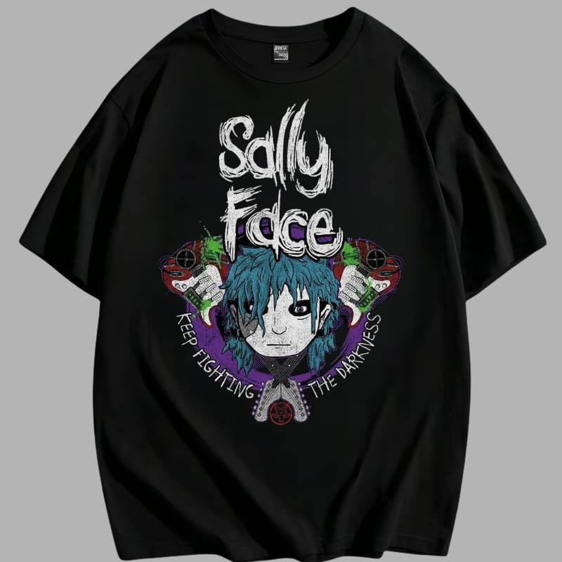 [Camiseta Premium em Algodão Puro]VU CAMISETA PREMIUM BANDA SANYTI`S FALL SALLY FACE ROCK ALGODÃO FIO 30.1 PENTEADO em Oferta na Shopee