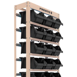 Estante metálica com 27 gavetas n° 5 preta - 43009 - Presto