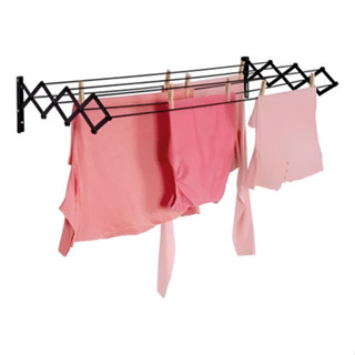 Varal Sanfonado De Parede Retrátil 1 Metro Em Aço - MOR/SECALUX- Cor Preto em Oferta na Shopee