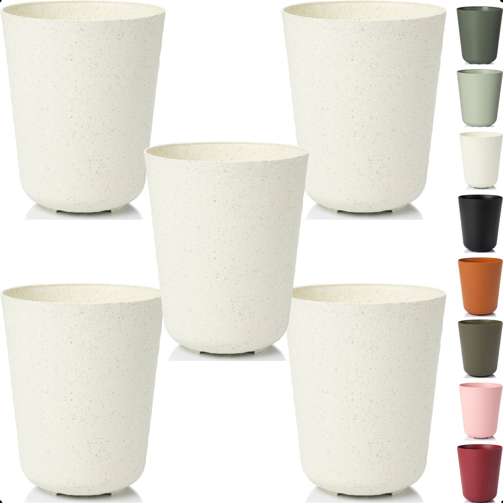 Kit 5 Cachepot Orquídea Vaso Pote 12 Raiz Due N5 13x15cm Encaixe Decore Cachepô Plástico p/ Decorar